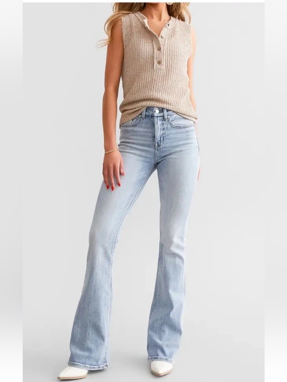 Buckle Black Fit No. 35 Light Wash Bootcut Flare Stretch Jean NWOT Size 26